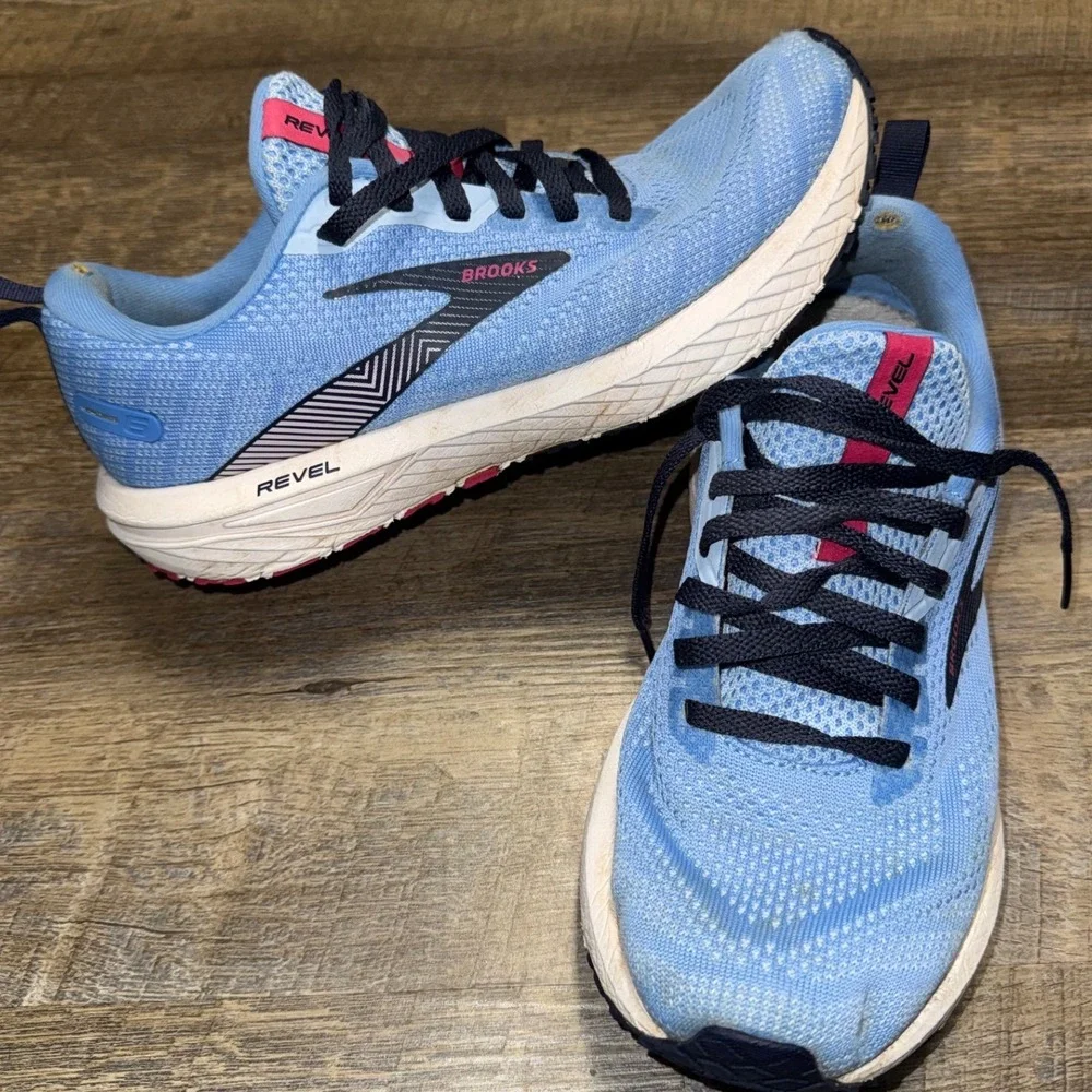 Brooks Revel 6 Women's Running Shoes - Marina Blue / Pink Lady - Size 6.5